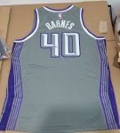 NBA 40 Barnes Sacramento Kings 22-23 city Maillot grey avec patches imprimé